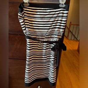 Strapless White House Black Market Dress